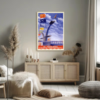 Soviet Athletes Vintage Propaganda Art Sports Poster