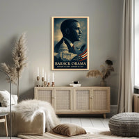 Prominent Figure with Capitol & Eagle Political Poster