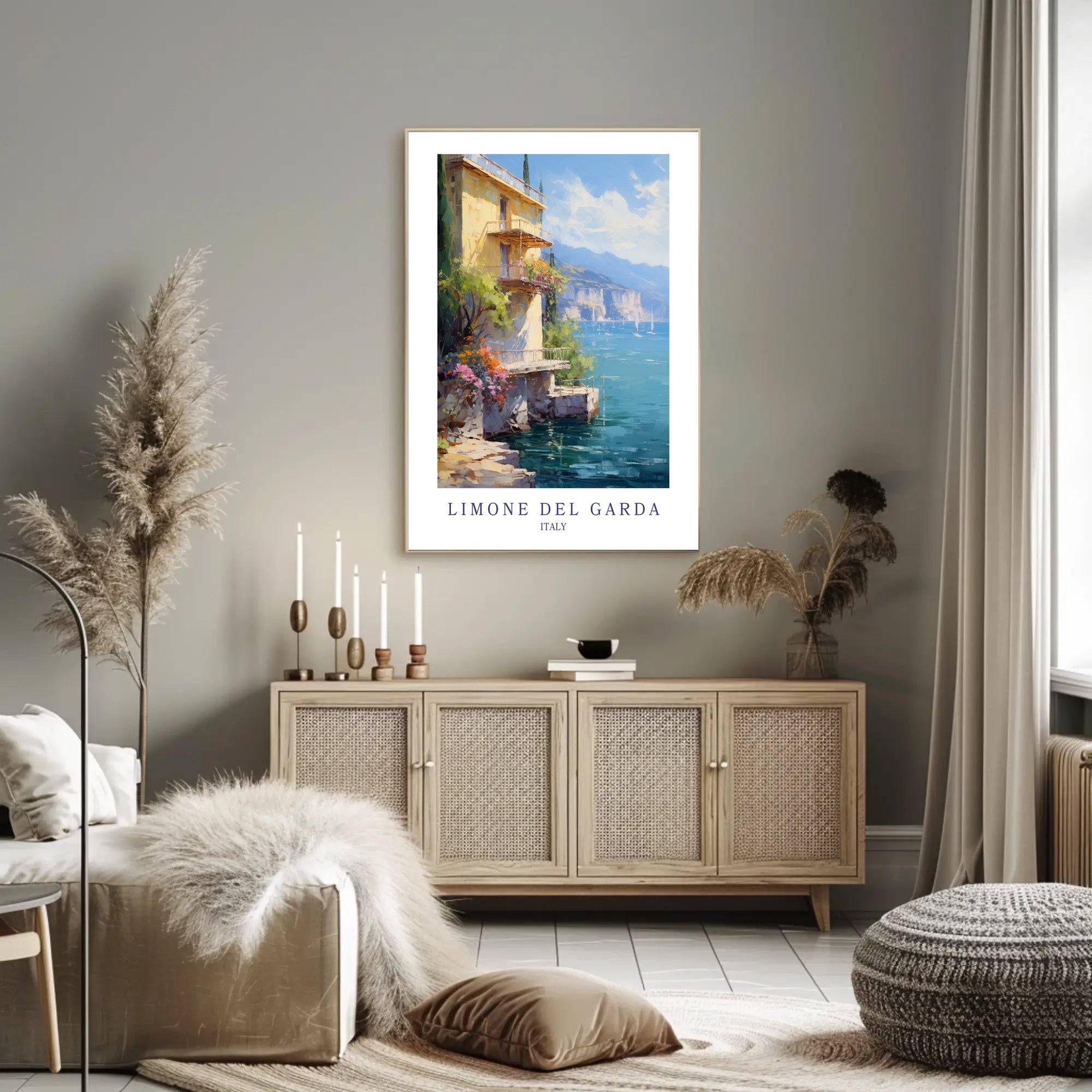 Limone del Garda Italian Escape Travel Poster PosterGoat