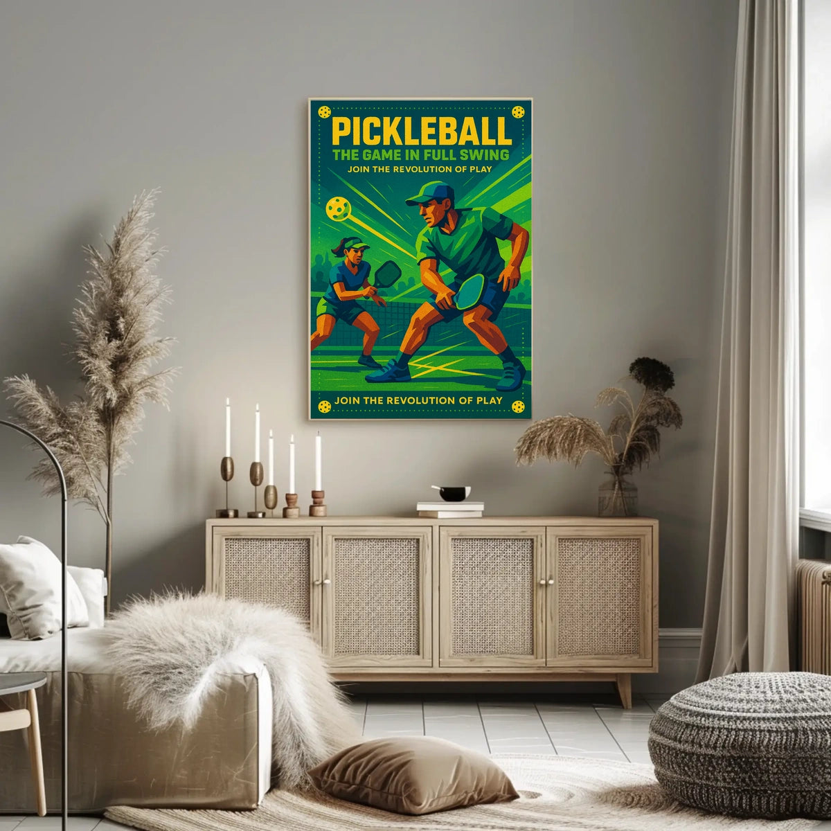 Pickleball The Game in Full Swing Poster