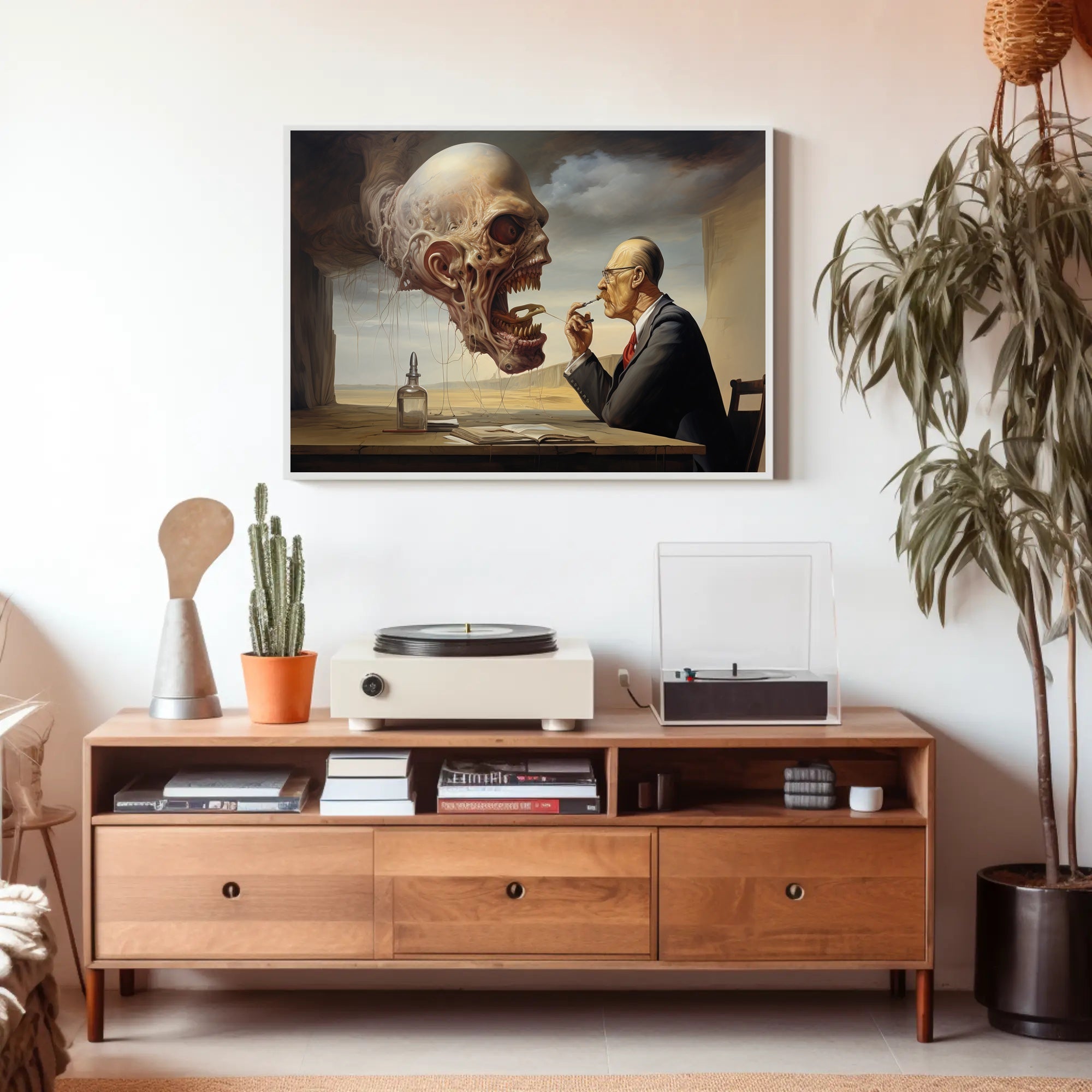 Surreal Encounter in Abstract or Artistic Poster