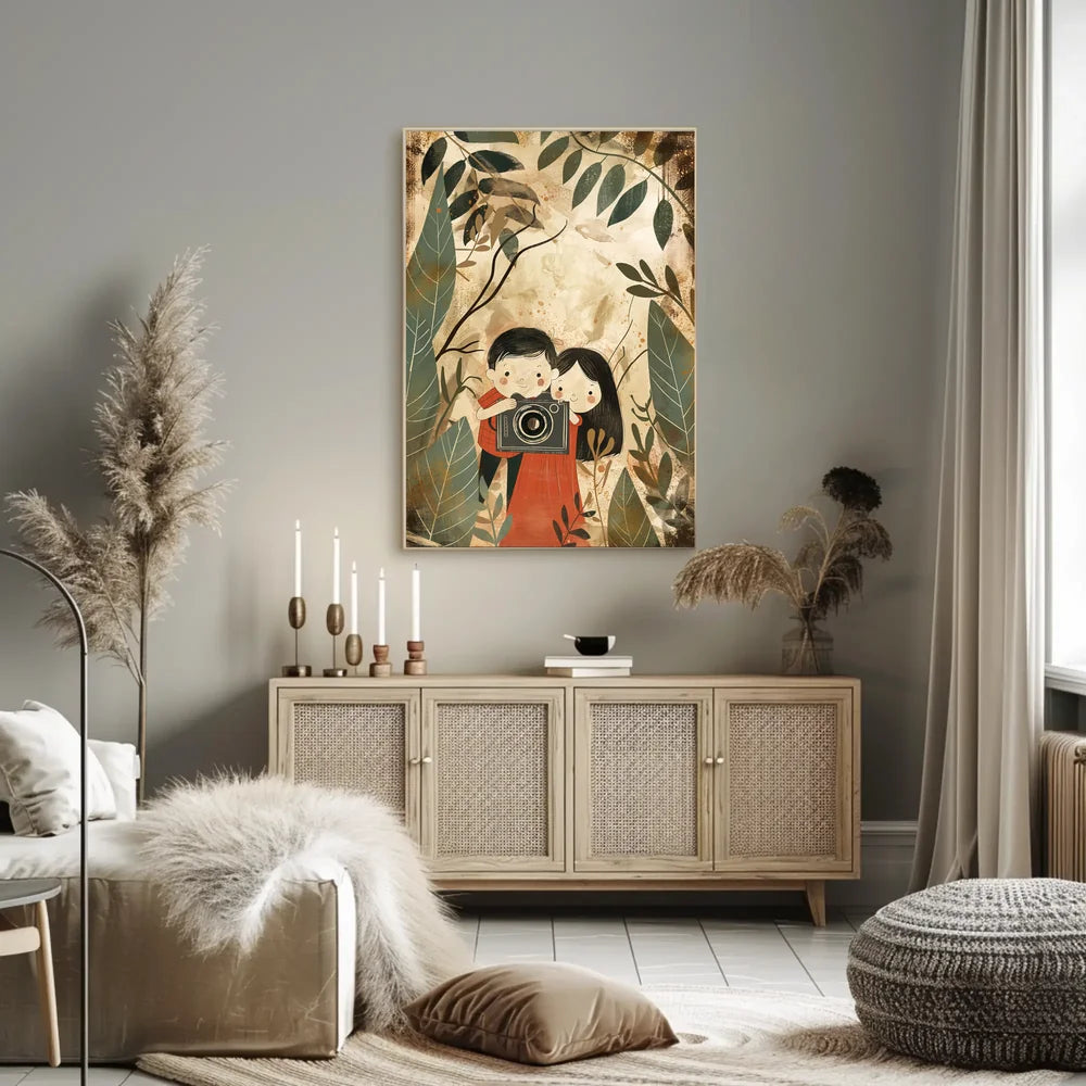 Vintage Adventure Landscape Art Deco Style Poster