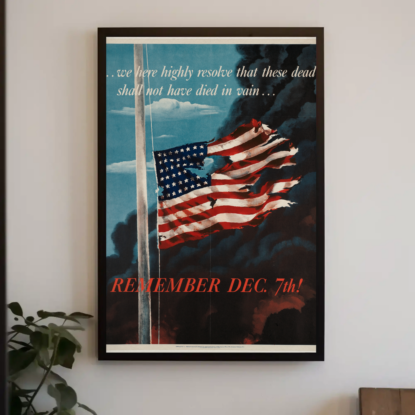 Remember December 7th Patriotic Flag Travel Poster