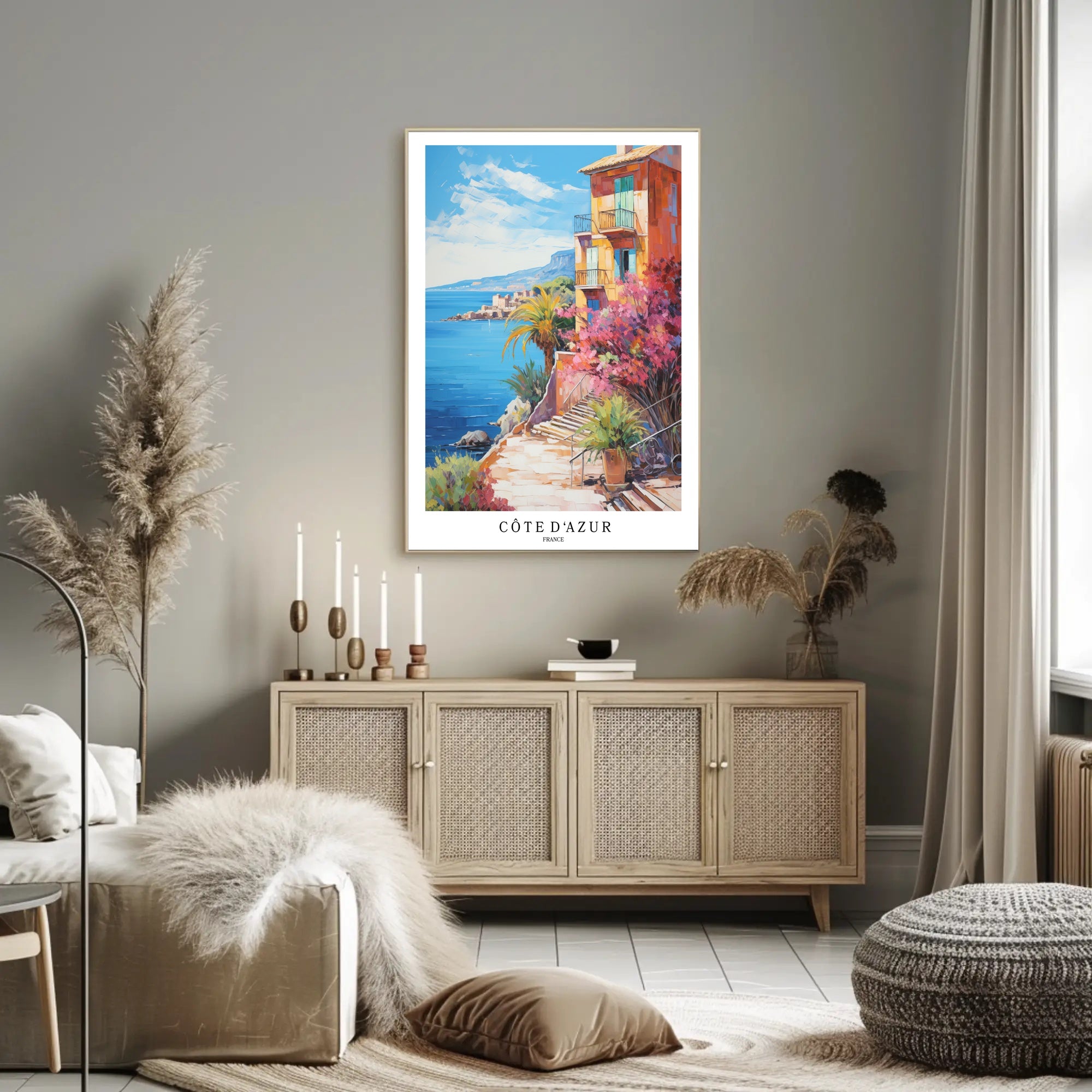 Côte d'Azur Coastal Impressionism Travel Poster PosterGoat