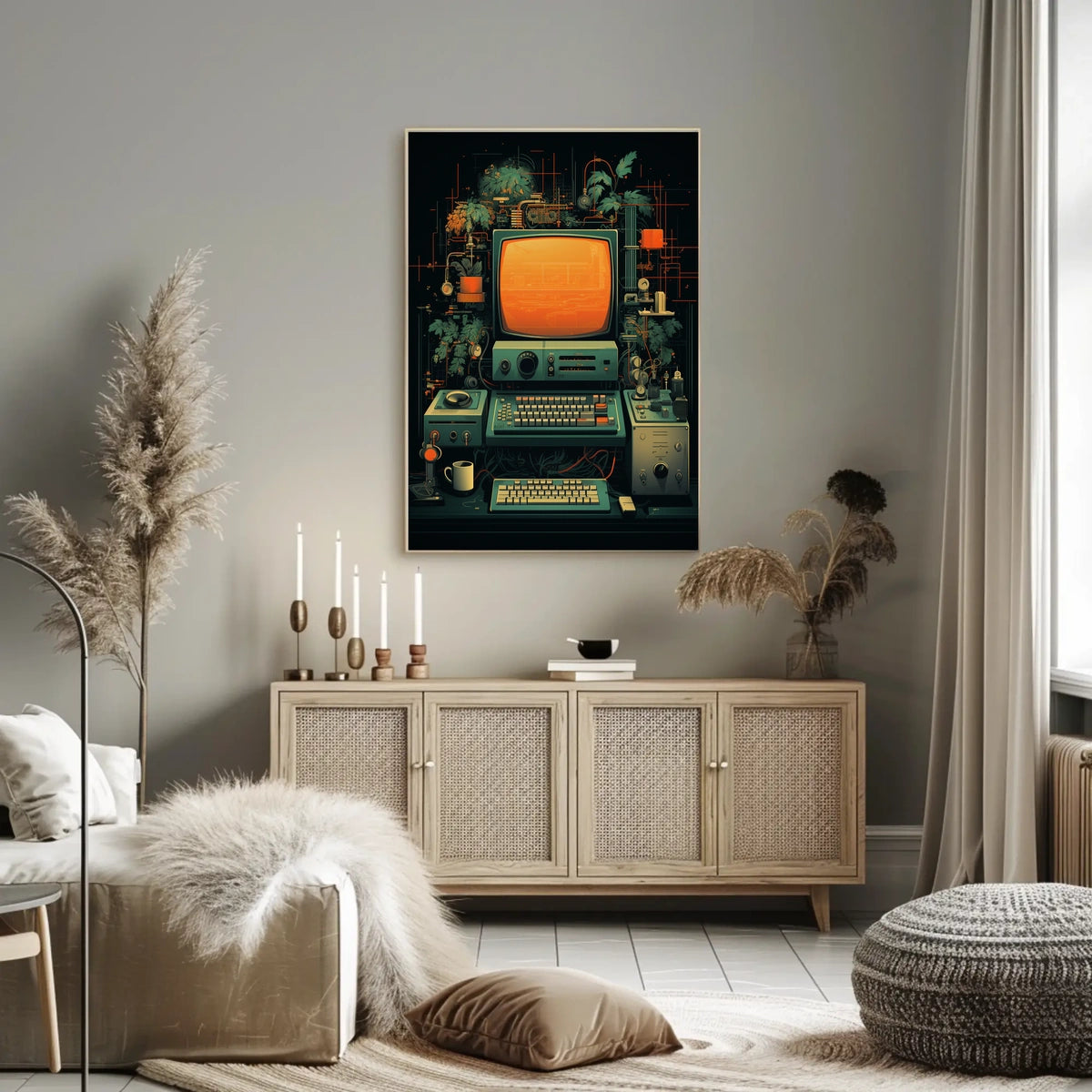 Retro Tech Fusion Poster