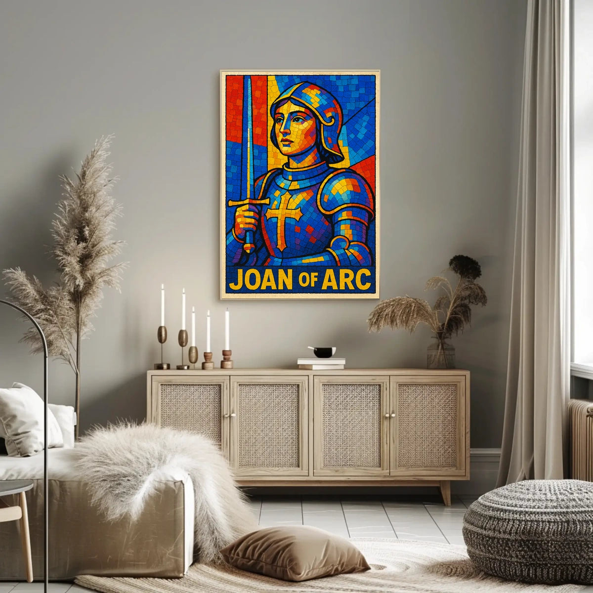 Joan Of Arc A Stained Glass Tribute Poster