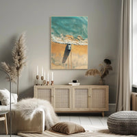 Raven's Solitude: Mystical Cliffside Art Poster PosterGoat