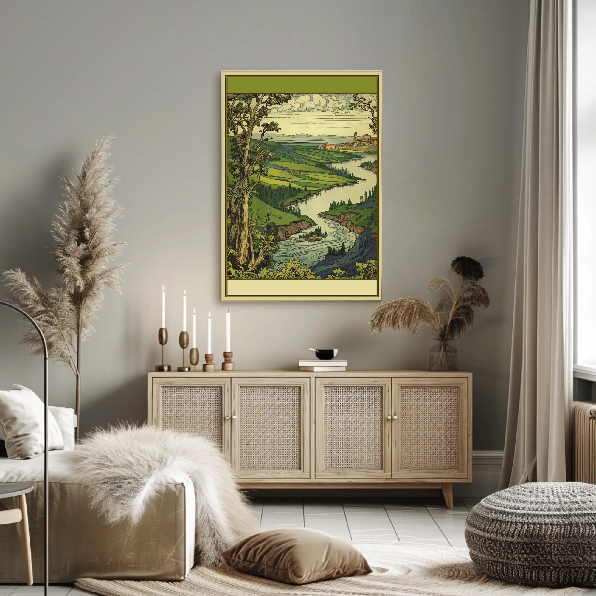 Serene River Valley Poster