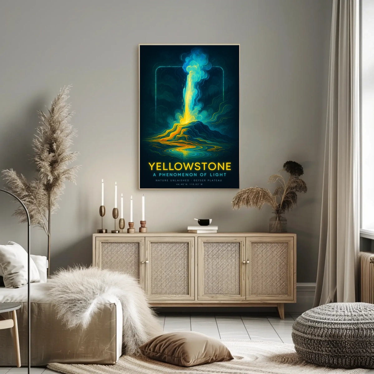 Yellowstone A Phenomenon of Light Poster