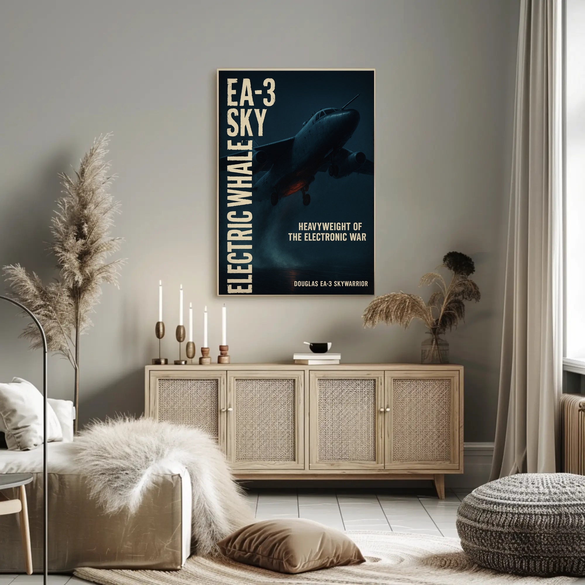 Douglas EA-3 Skywarrior Aircraft Military Recruitment Poster