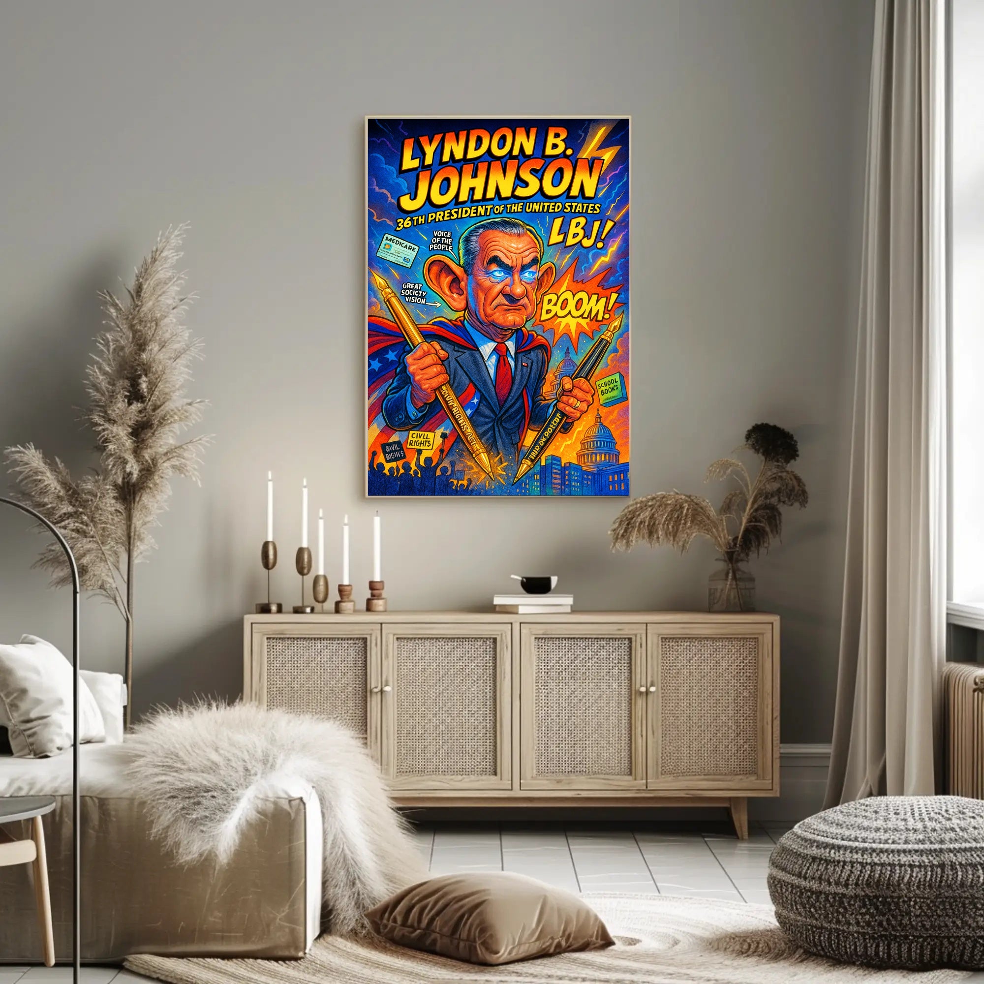 Lyndon B. Johnson 36th President Poster PosterGoat
