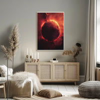 Celestial Red Planet Sci-Fi Art Poster PosterGoat