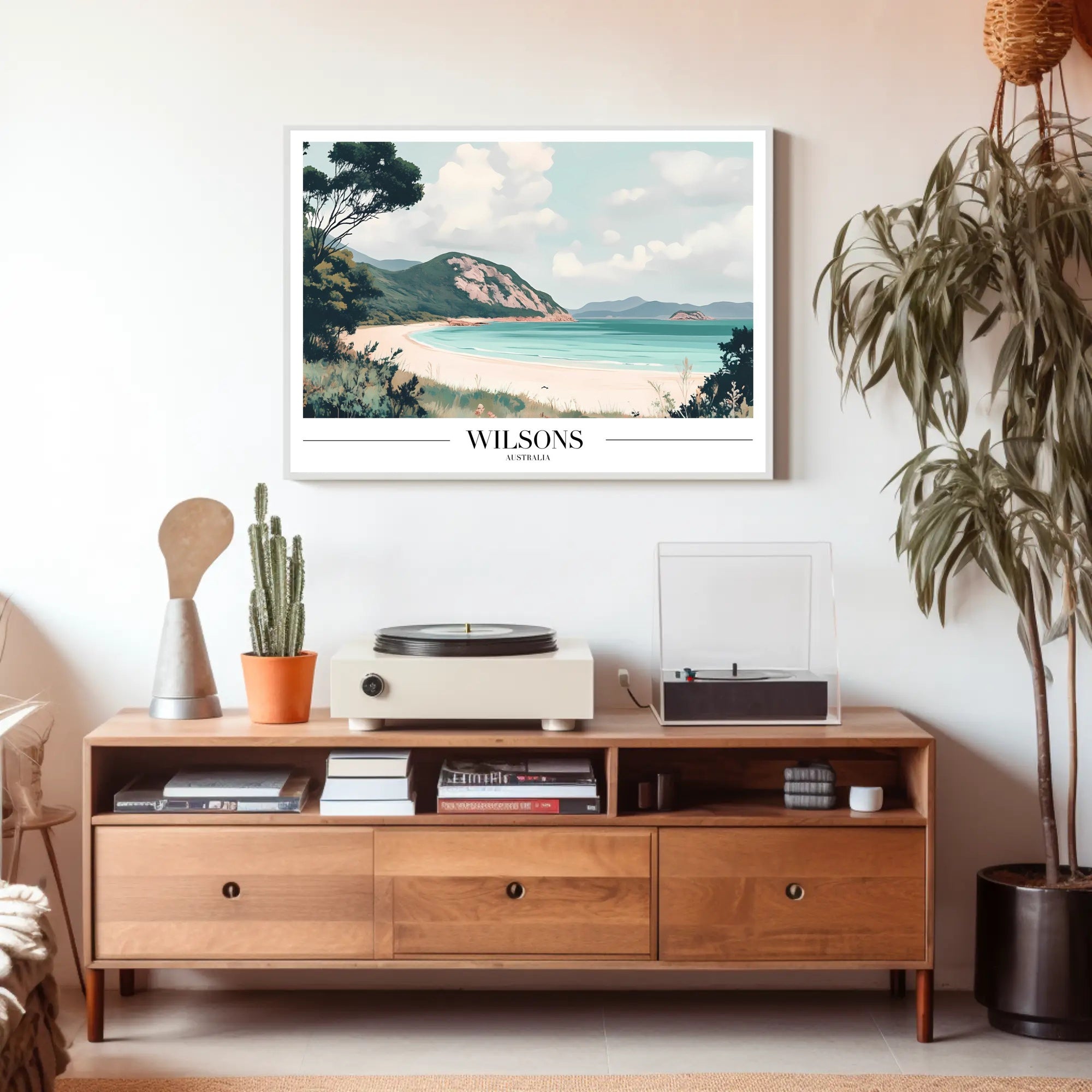 Serene Coastal Landscape Travel Poster