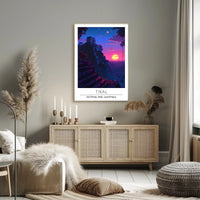 Tikal Temple Sunset Adventure National Park Poster