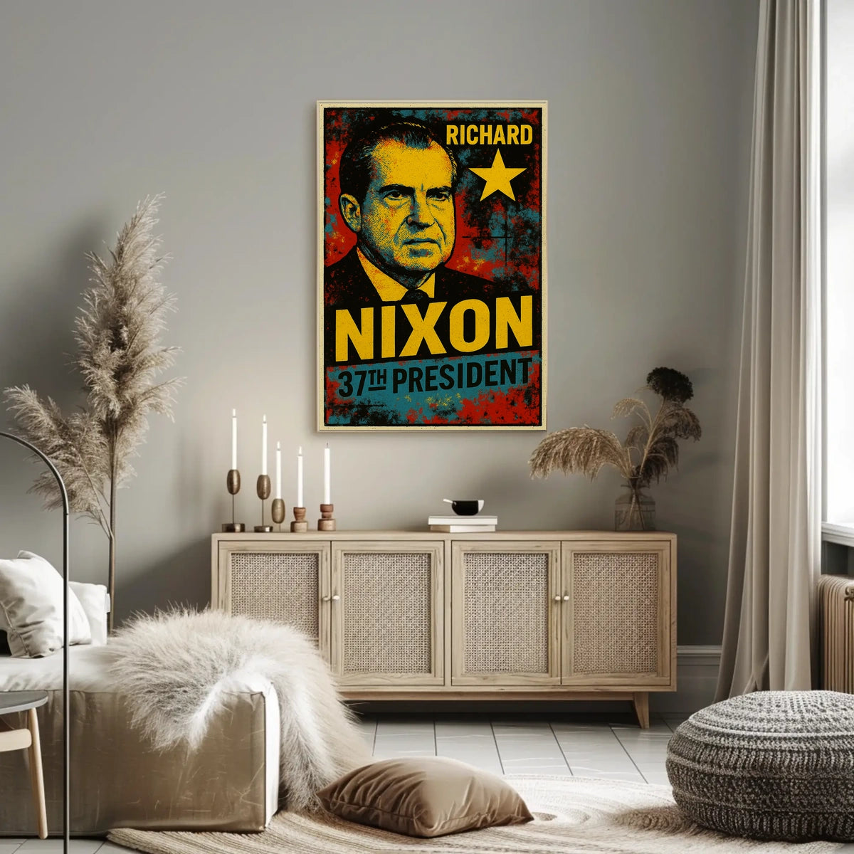 Richard Nixon 37th President of the United States Graffiti Pop Art Poster