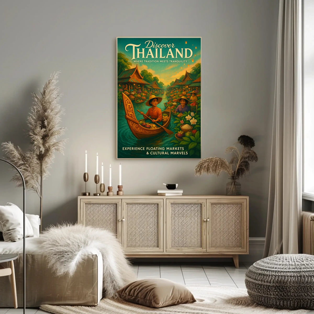 Discover Thailand Floating Markets Cultural Marvels Poster