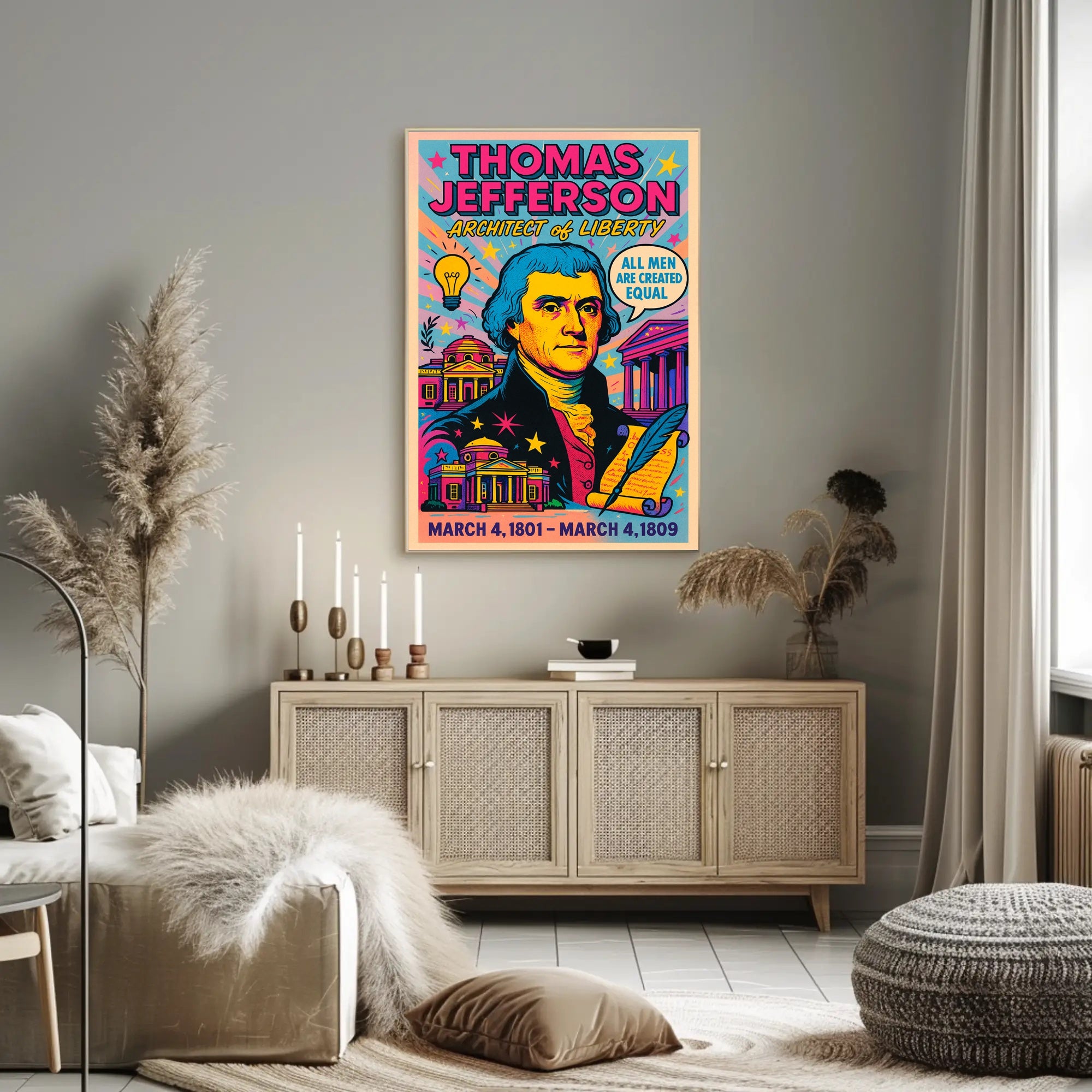 Thomas Jefferson Architect of Liberty Poster PosterGoat