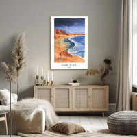 Namib Desert Night Sky Watercolor Travel Poster PosterGoat