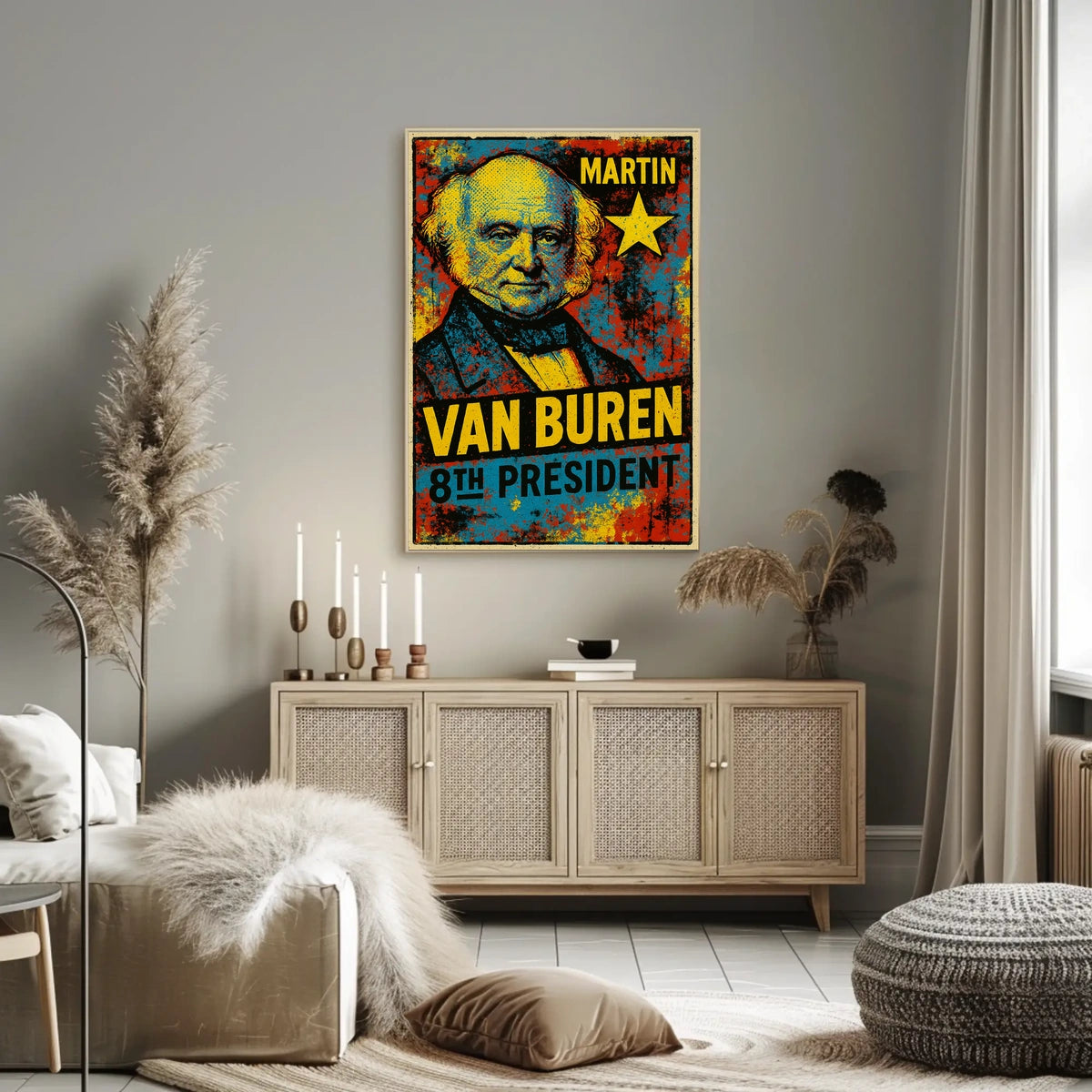 Martin Van Buren 8th President of the United States Graffiti Pop Art Poster