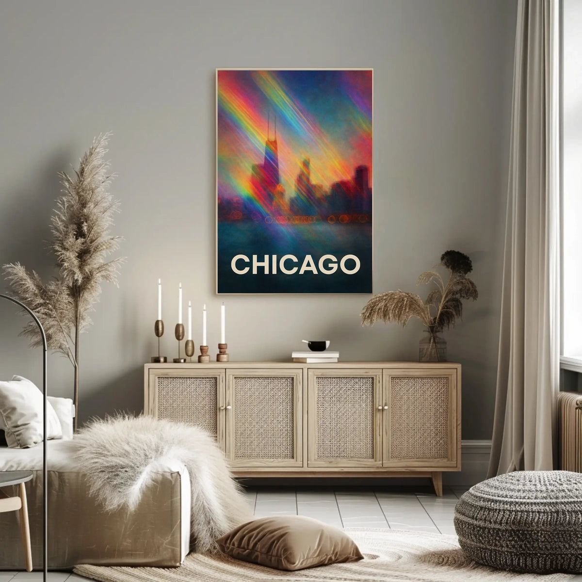 Chicago Skyline Photography Realism Wanderlust Poster