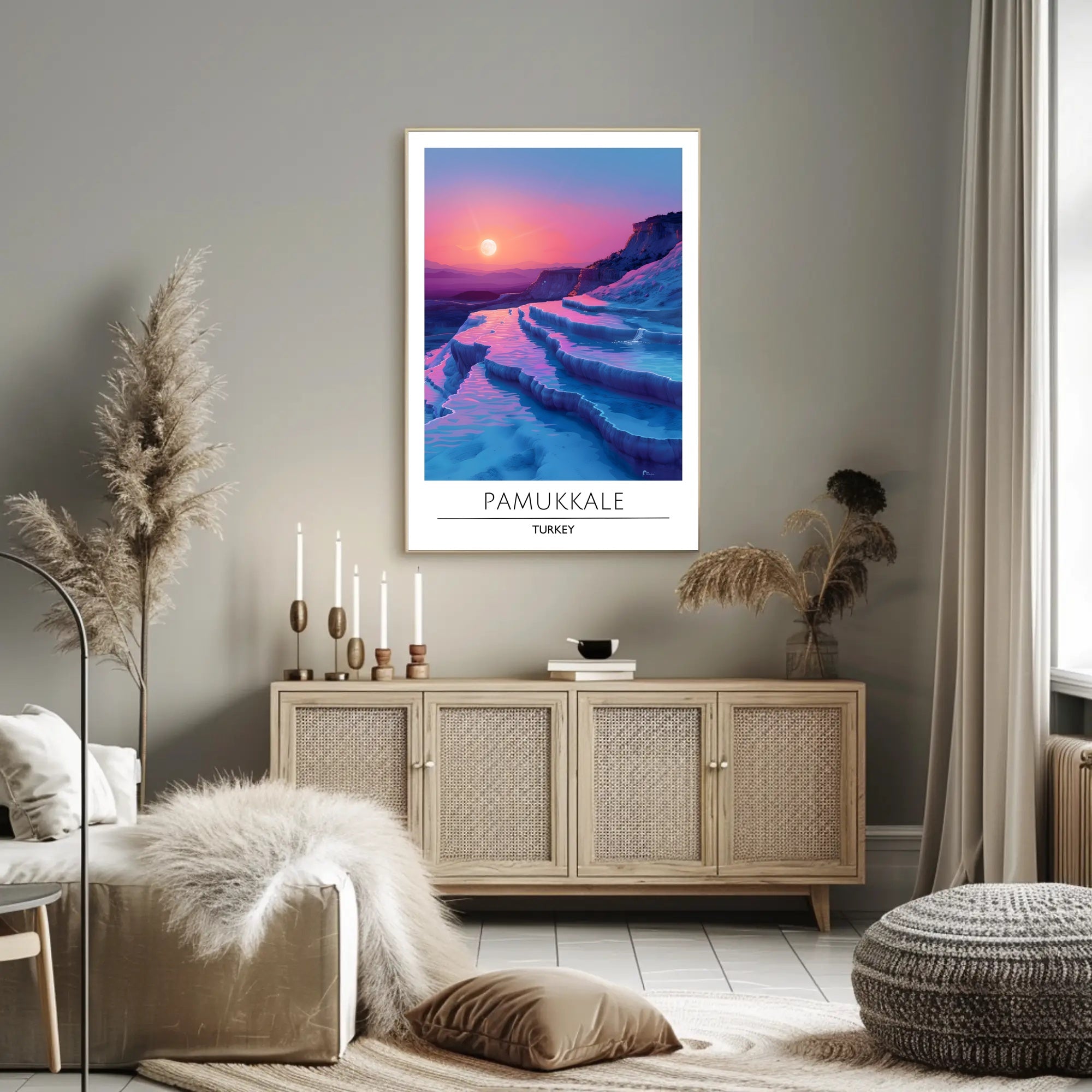 Pamukkale Sunset Travel Poster