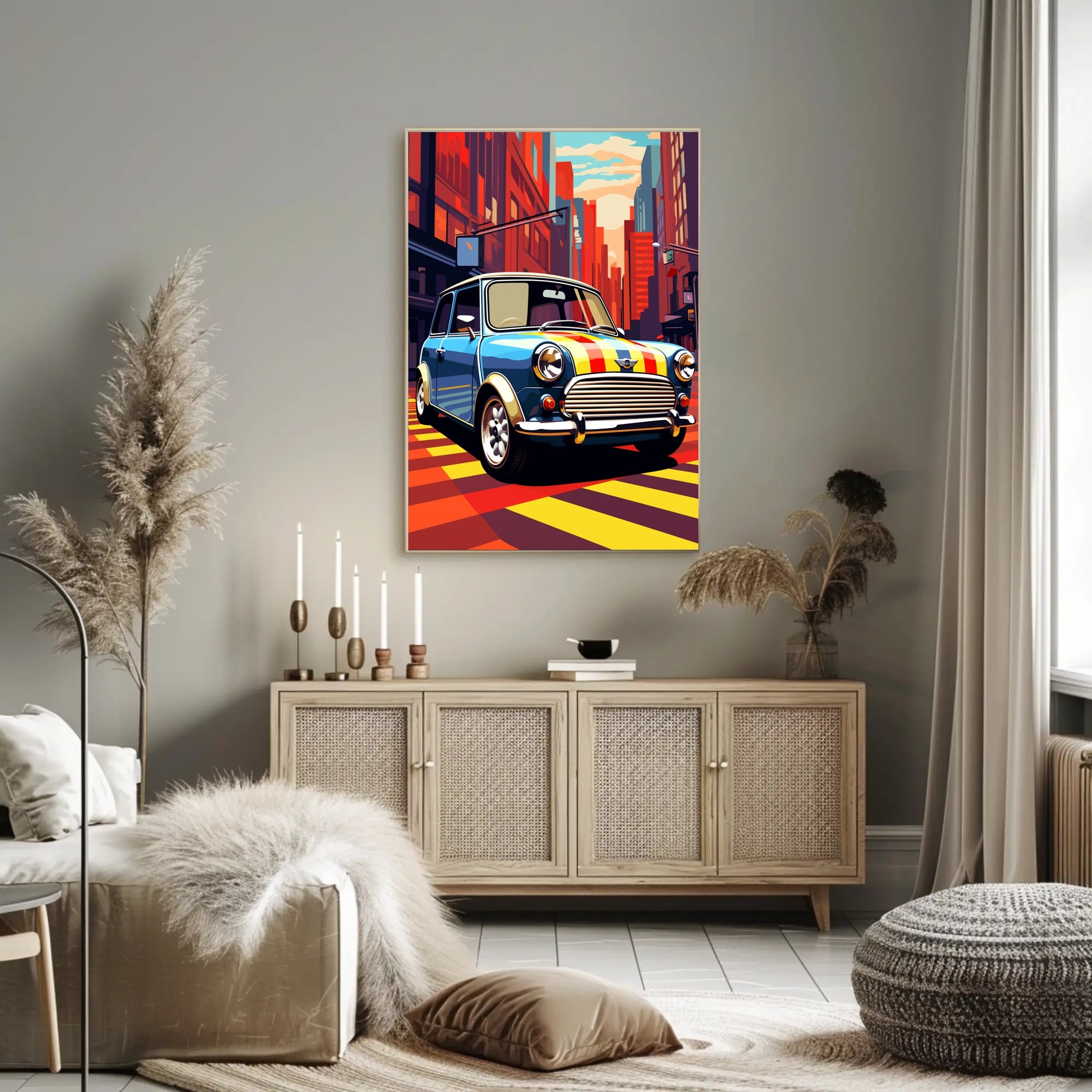 Vibrant City Drive Poster PosterGoat