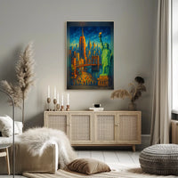 City of Dreams New York Skyline Art Poster