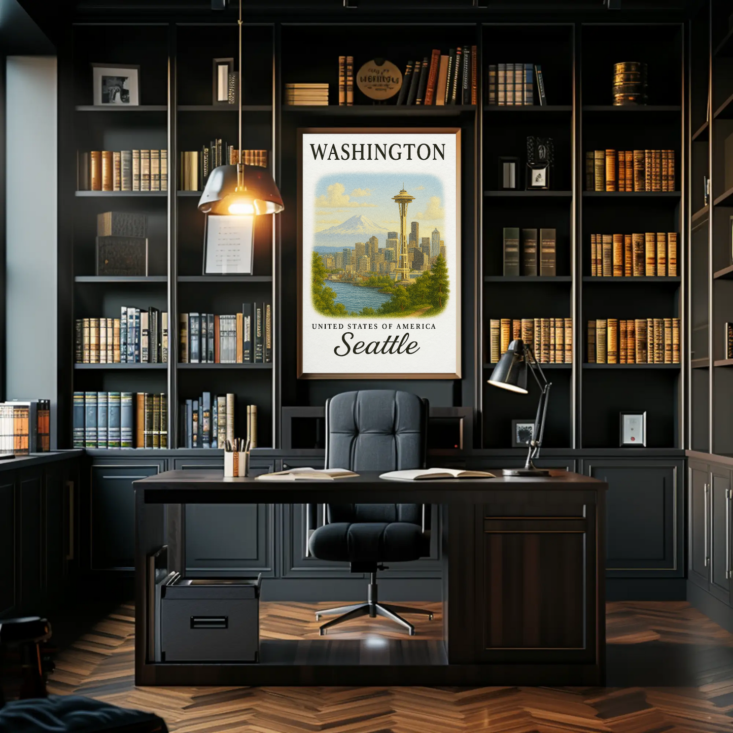 Washington, Seattle Signature Series Vintage Travel Poster