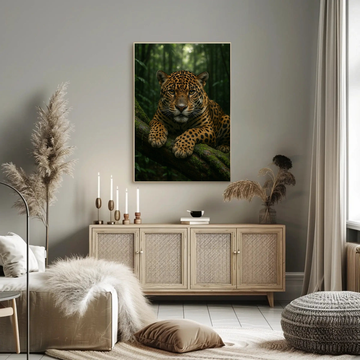 Majestic Jaguar in the Jungle Poster