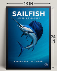 Sailfish Speed & Elegance Poster PosterGoat
