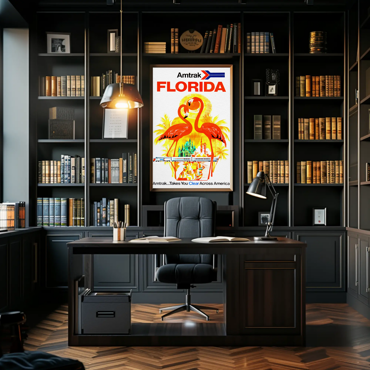 Amtrak Florida Vintage Poster