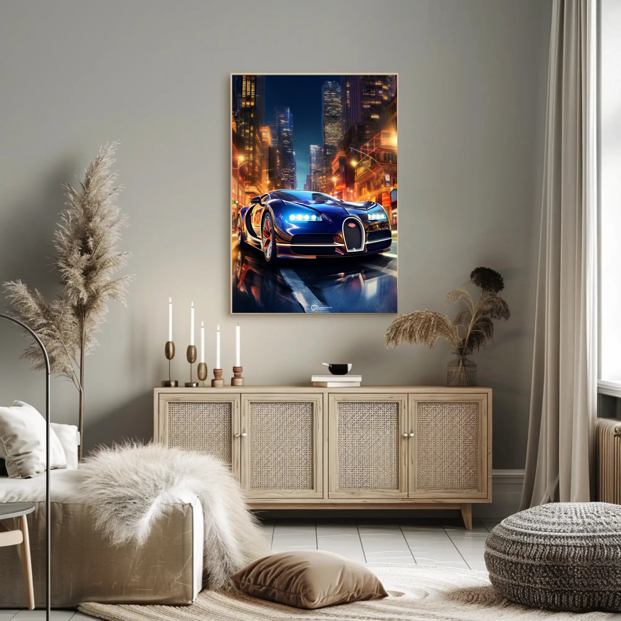 Night Drive in the City Poster PosterGoat