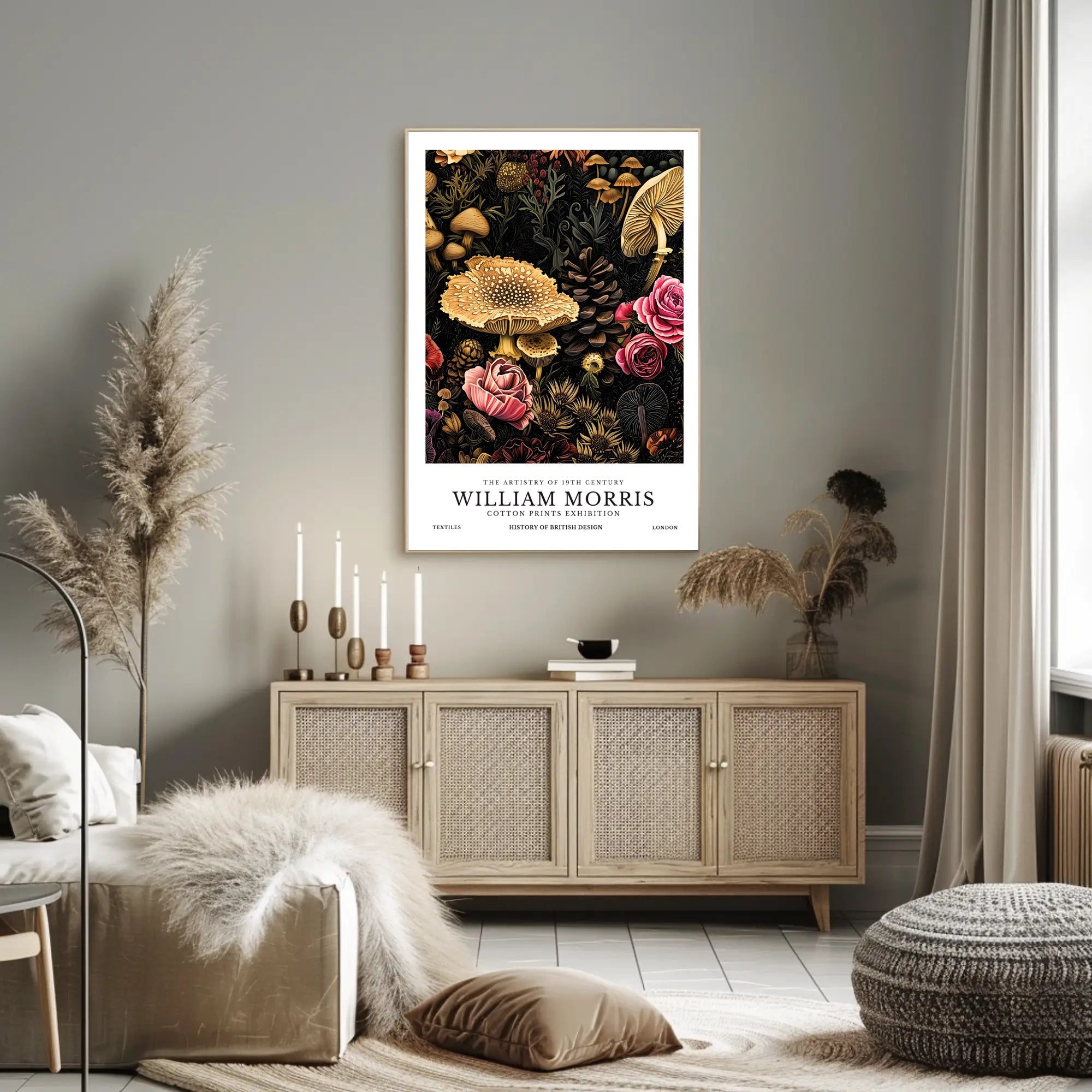 William Morris Cotton Prints Exhibition Poster