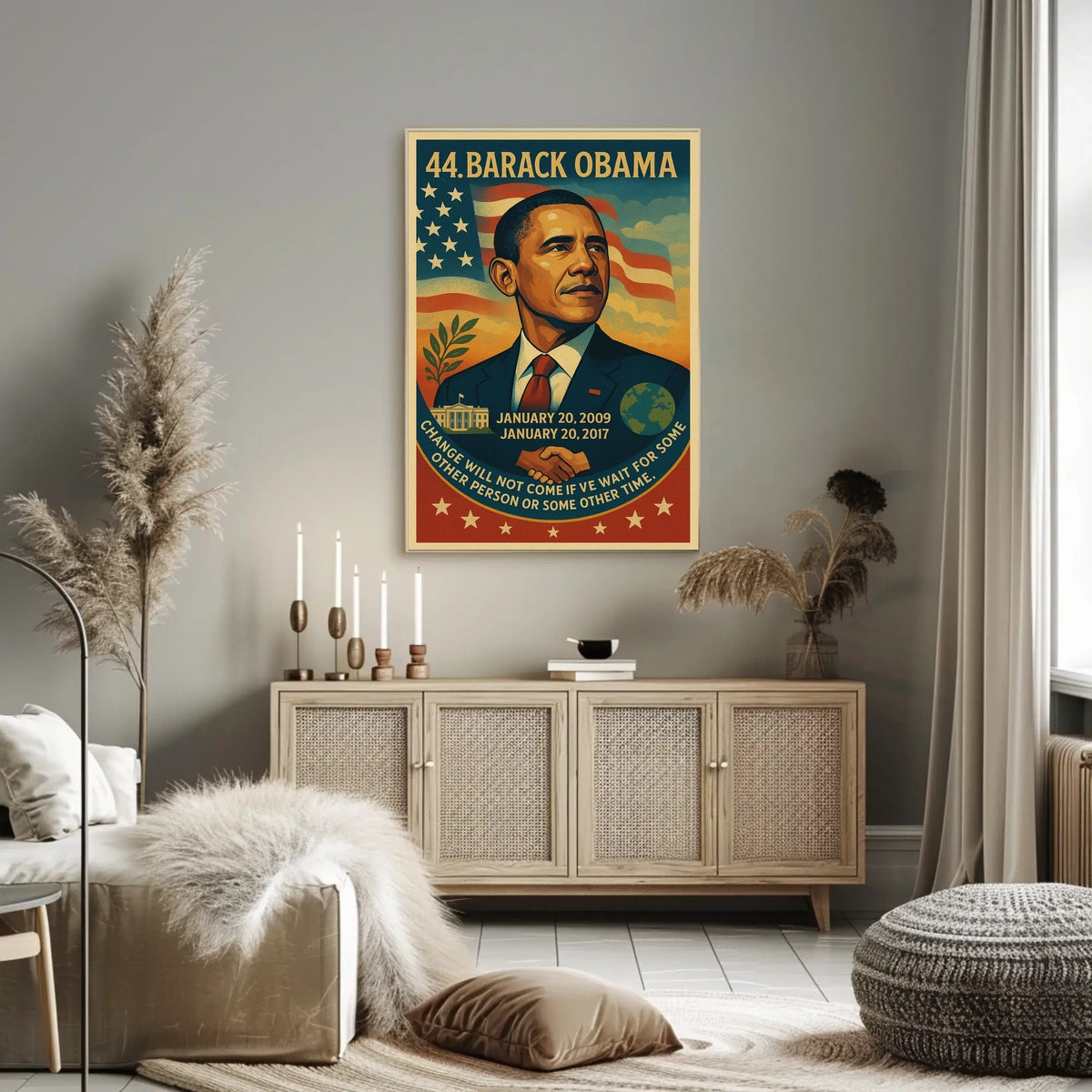 Stylized Art of U.S. President Poster