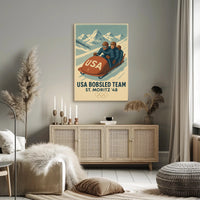 Usa Bobsled Team St. Moritz 48 Poster
