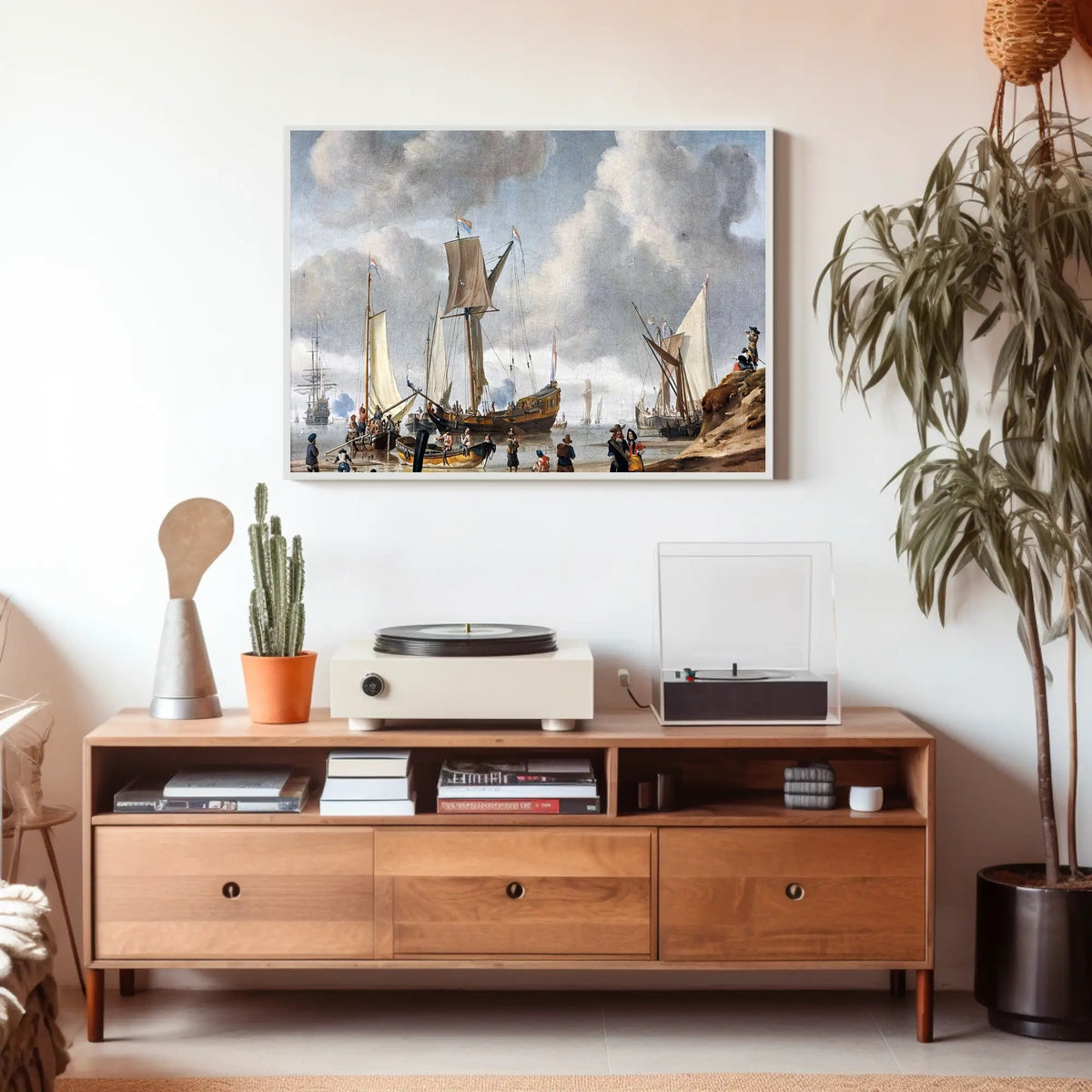 Maritime Adventure in a Bustling Historical Harbor Poster