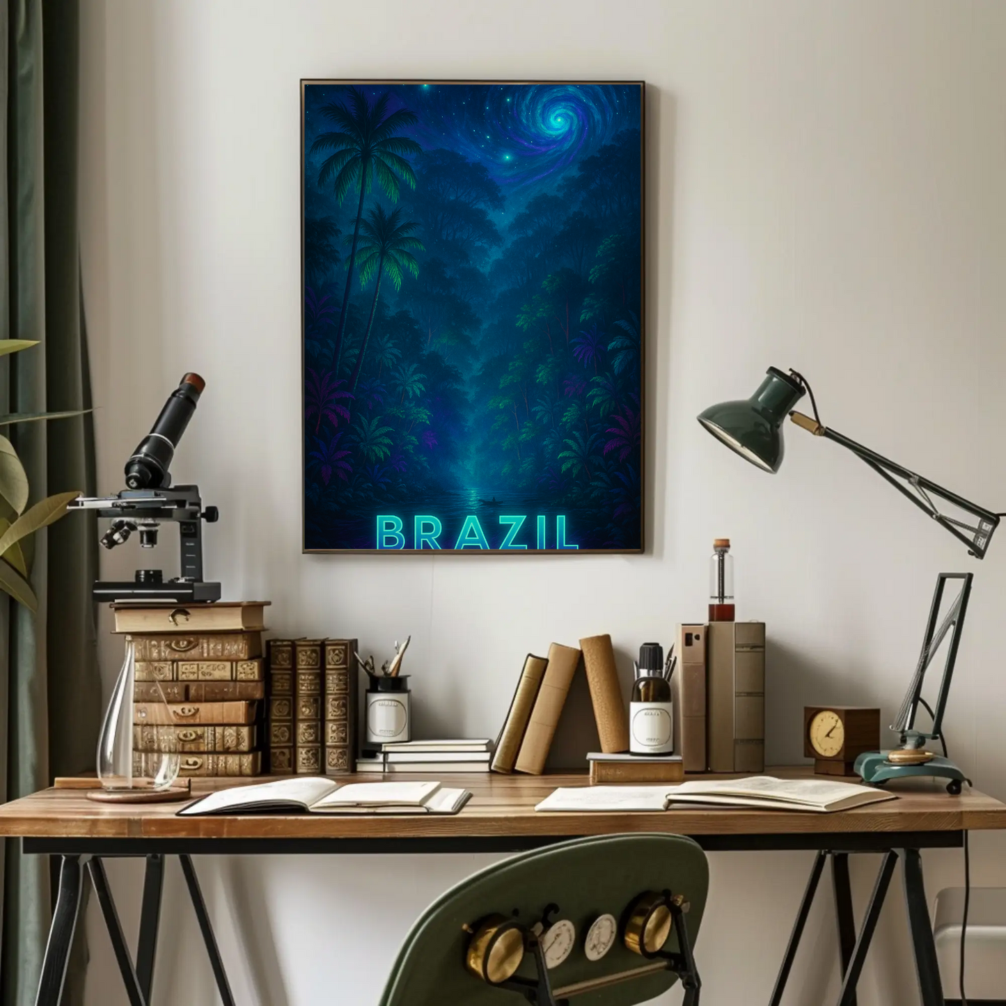 Brazil Amazon Jungle Galaxy Travel Poster