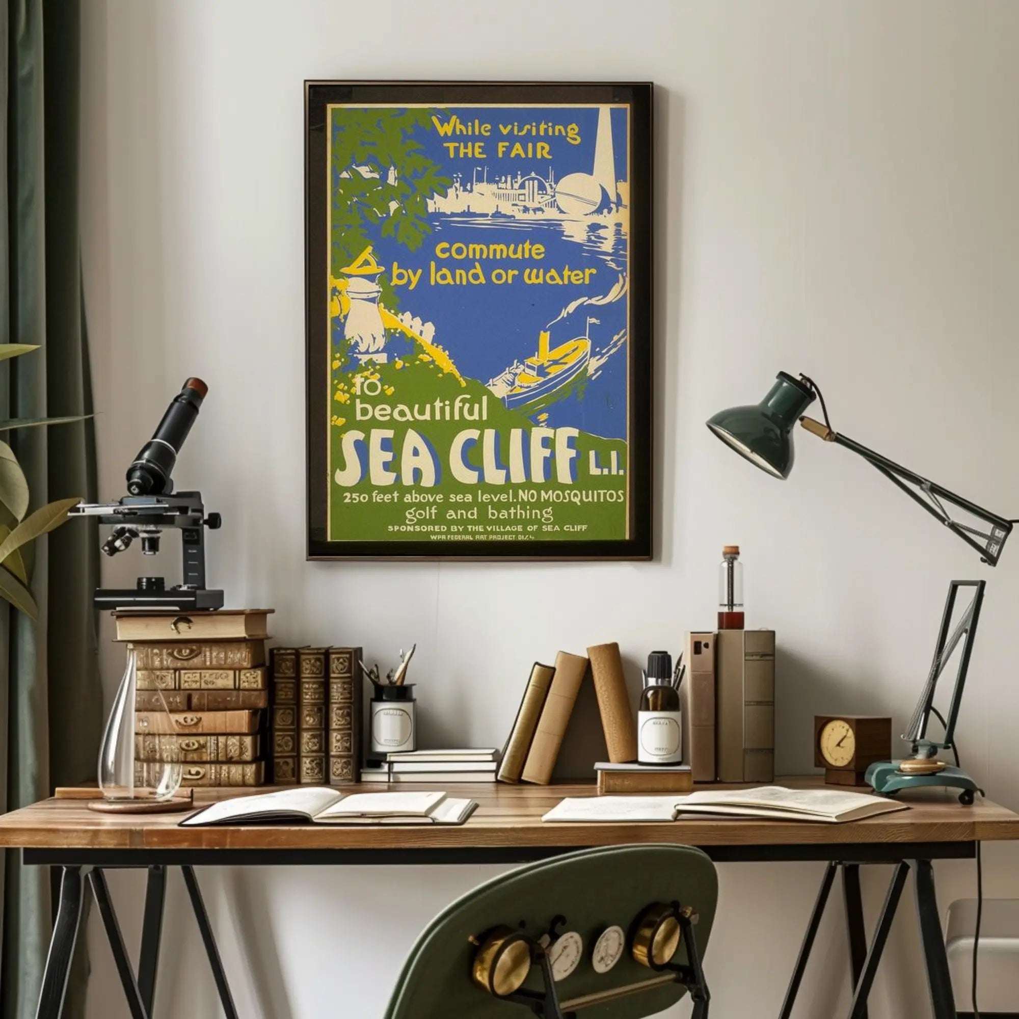 Visit Sea Cliff Poster PosterGoat