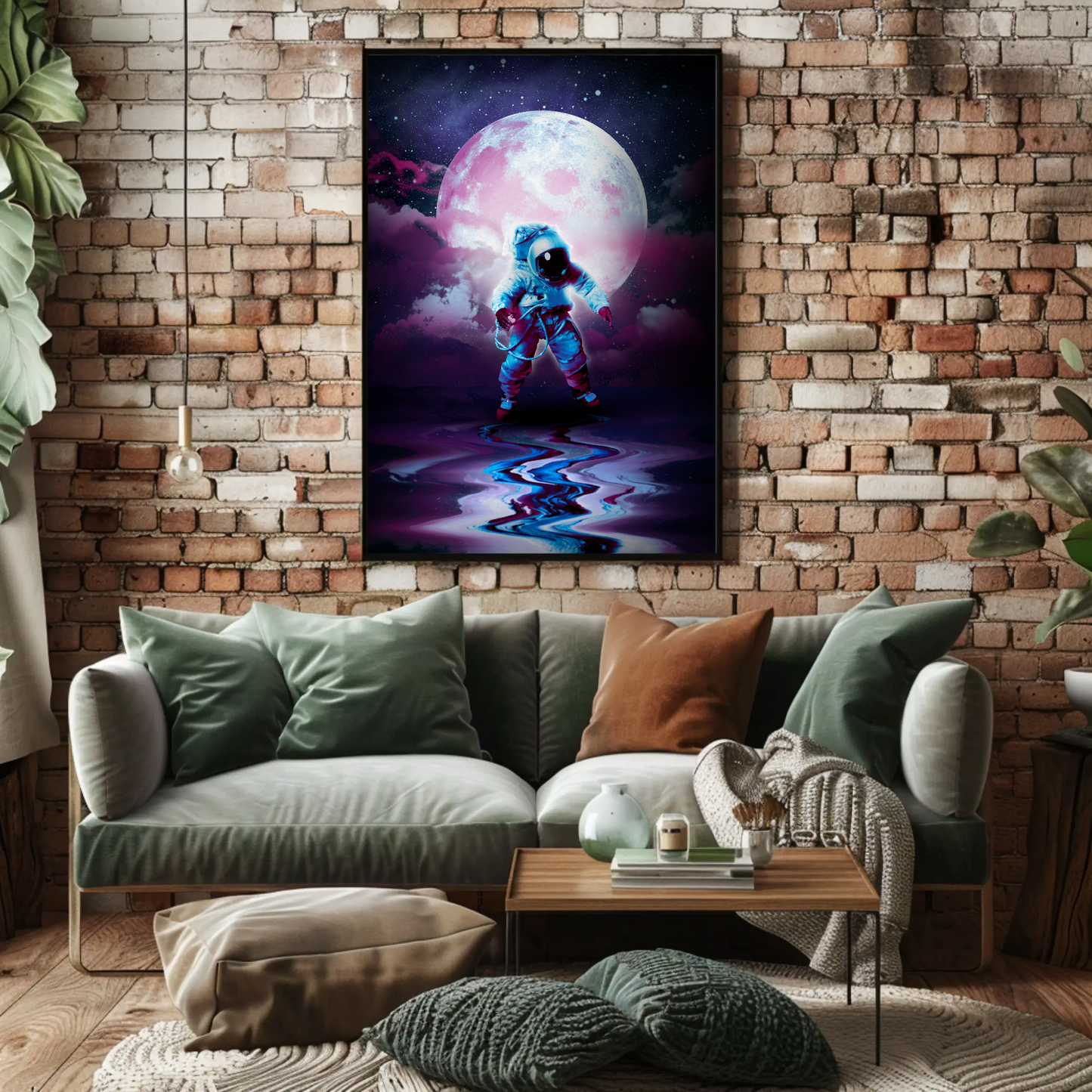 Water Astronaut Vintage Travel Poster