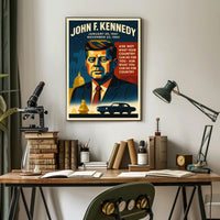 John F. Kennedy Vintage Patriotic Historical or Presidential Poster