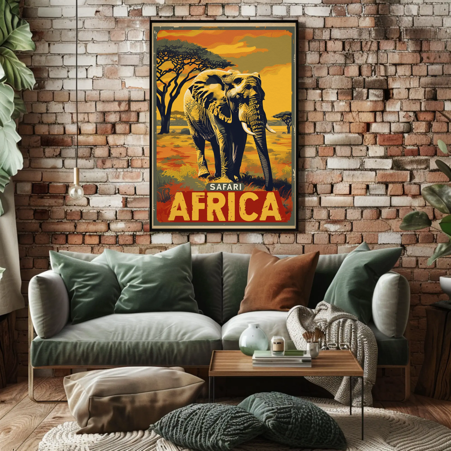 Safari Africa Vintage Poster