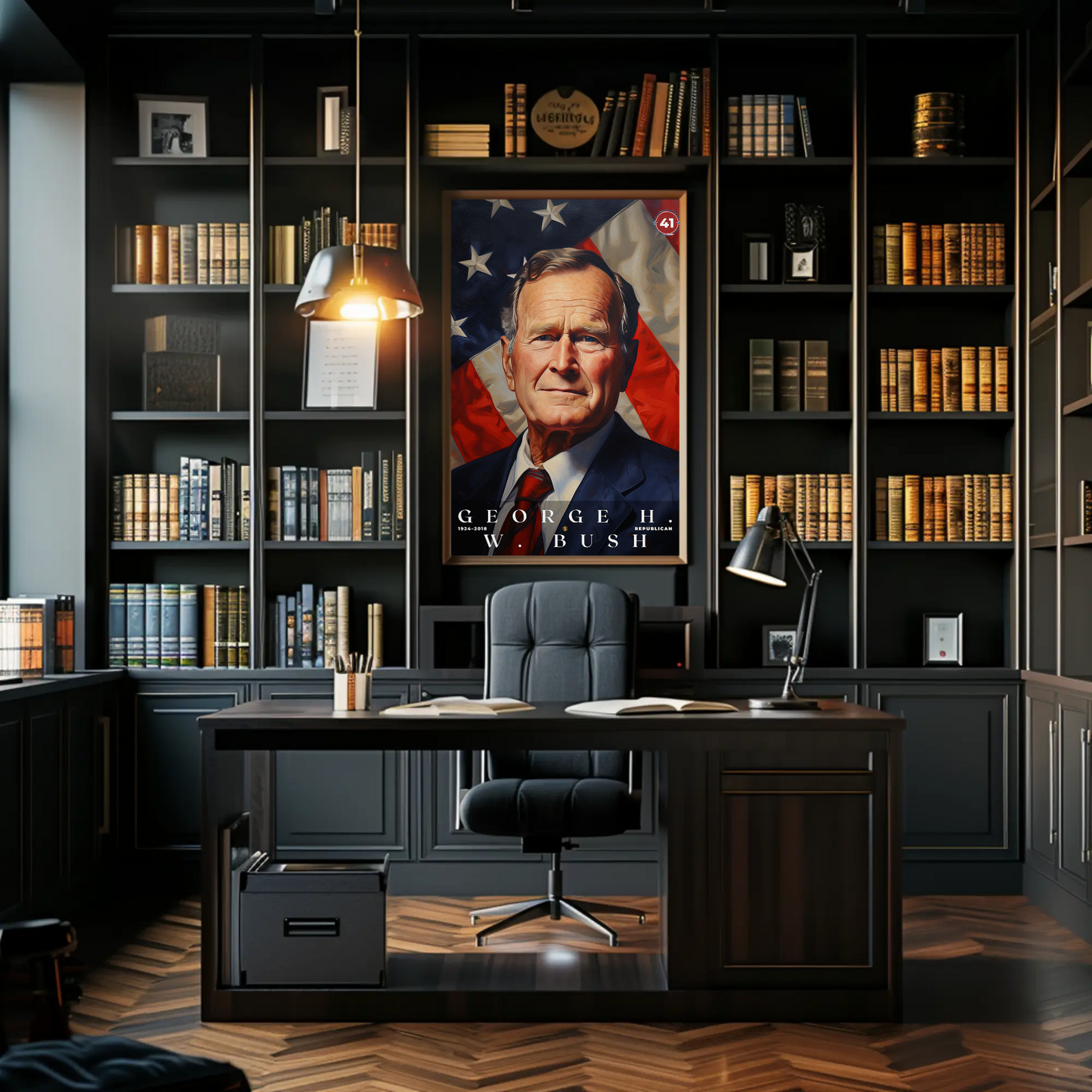 George Bush 41st President Of The United States Portrait