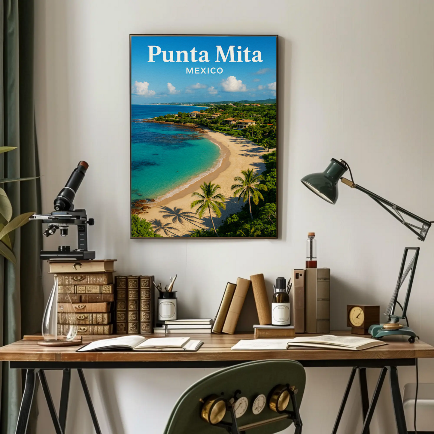 Punta Mita Mexico Coastline Villas Travel Poster