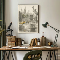 Iconic New York City Art Poster For NYC Home Decor Lovers