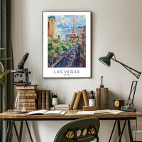 Las Vegas Skyline Poster PosterGoat