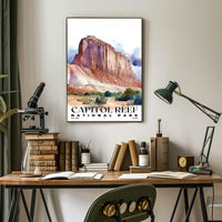 Capitol Reef Watercolor Wall Art Poster