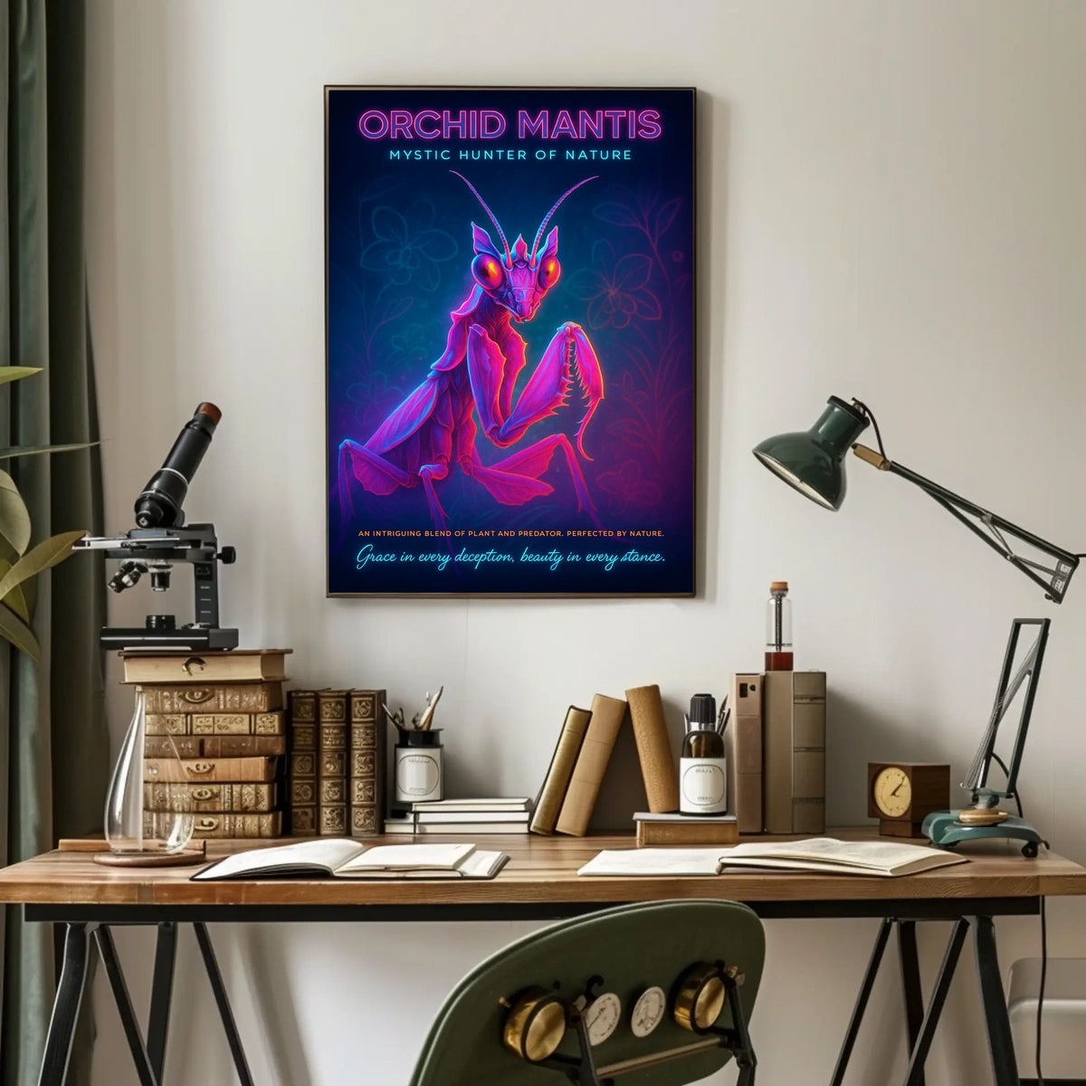 Orchid Mantis Mystic Hunter of Nature Poster