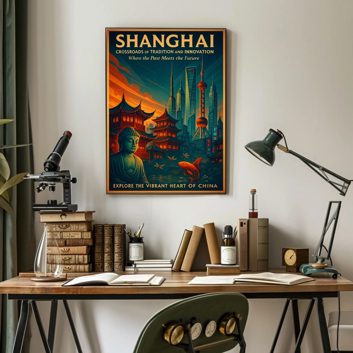 Shanghai Crossroads of Tradition and Innovation Poster