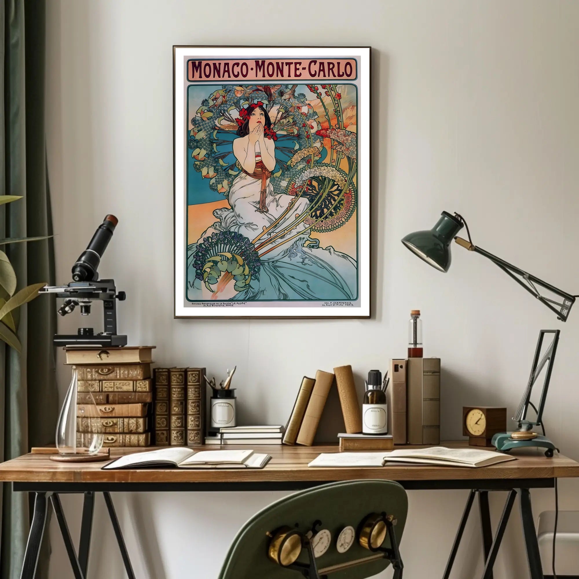 Monte Carlo Vintage Travel Art Poster