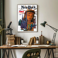 New York Adventure Awaits Travel Poster Modern Wall Art